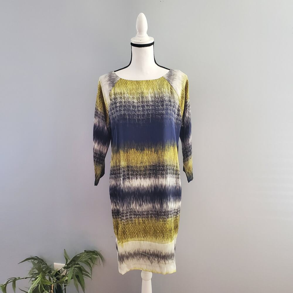 Kenneth Cole Women's Lightweight Color Block Striped Sheath Dress Size S
